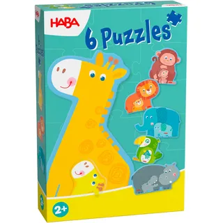 Haba Puzzle "6 erste Puzzles Tierfamilie", bunt