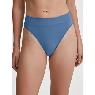 CALIDA High-Waist-Slip »Elastic« breiter Softbund, elastisch, Single Jersey, atmungsaktiv, weich, blau