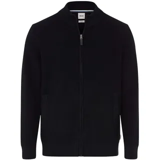 Sweatshirt BRAX "Strickjacke John 1er Pack", Herren, Gr. M, blau (dunkelblau), Obermaterial: 44% Baumwolle CO. 29% Polyacryl PAN. 27% Wolle mw., Sweatshirts Sweatshirt