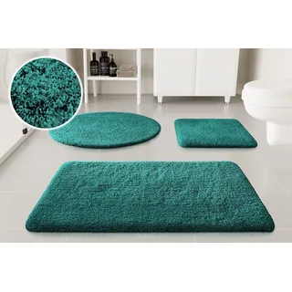 OTTO home Badematte »Kaarin« Höhe 30 mm rutschhemmend beschichtet schnell trocknend Badteppich, getuftet, flauschig, hochflor, große Farbauswahl, blau