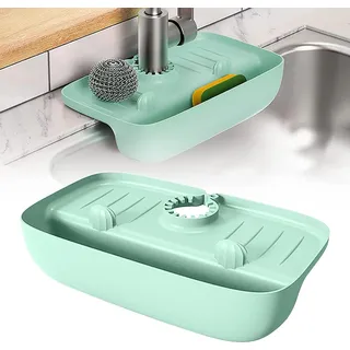 Abtropfmatte Spritzwassergeschütztes Abtropfgestell für Wasserhähne, Silikon-Spülbecken-Organizer, Waschbecken-Wasserauffang-Pad