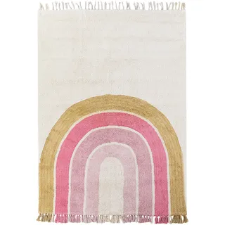 Beliani Tatarli Kinderteppich 140 x 200 cm Beige/Rosa