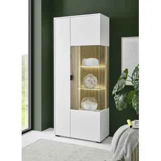 Home Affaire Vitrine Hudson 75 x 38 x 180 cm Weiß