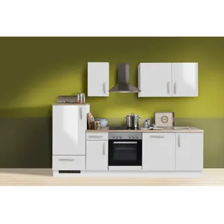 Menke Küchenblock 270 cm Weiß Hochglanz