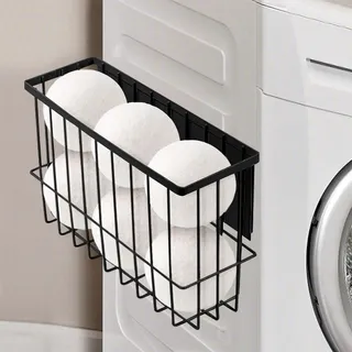 Gachiwar Gewürzregal Magnetischer Korb - Magnetische Aufbewahrungsbox-Stauraum für Waschküche, Küche und Kühlschrank - Hält an magnetischen Oberflächen - Starker Magnetismus(schwarz)