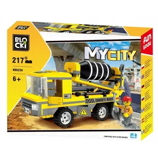 BLOCKI MyCity Baustelle Betonmischer Bausatz Fahrzeug Spielzeug