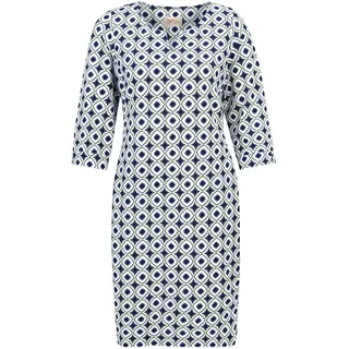 Cartoon Damen Casual-Kleid mit Muster 42, Mint/Dark Blue