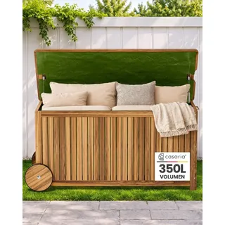 CASARIA Gartenbox 350L 124 x 52 x 58 cm Braun
