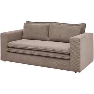 furn.design Sofa in Cord, braun Wohnzimmer, Einzelsofa 2-Sitzer Couch Pesaro 180 cm braun