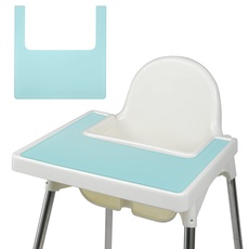 Vicloon Silikon Hochstuhl Matte für Babys und Kinder | Silikonmatte für den Babyhochstuhl, BPA-frei, Platzset für Babys und Kinder/Ikea Hack (blau)