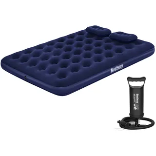 BESTWAY Luftbett Aerolux mit Handpumpe Double XL/Lo 203 x 152 x 22 cm, Blau
