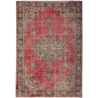Pergamon Designer Teppich Vintage ZOE Orient Klassik , Rot , Textil , 80x150 cm , Teppiche und Böden, Teppiche, Vintageteppiche