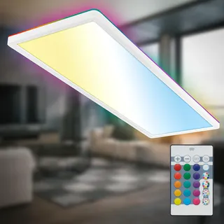 B.K.Licht LED Deckenlampe 1 rechteckig weiß
