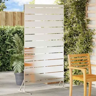 vidaXL Sichtschutz 100 x 50 x 180 cm Edelstahl Silber - Silber