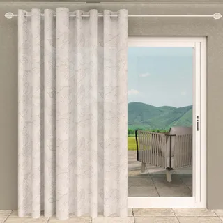 Soleil d'ocre Ösenvorhang, speziell für Glasfront, 280 x 250 cm, Taupe