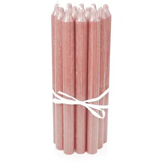 LUMELY dänische Premium Stabkerzen Rosa, 12er Pack, Höhe 29cm, Ø 2,2cm, Brenndauer ca. 14 Stunden, zylindrische Leuchterkerzen, Deko Kerzen Set, Kerzen Skandinavisch