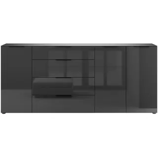 manjana möbel Style 225 x 98,7 x 40 cm Anthrazit / Schwarz