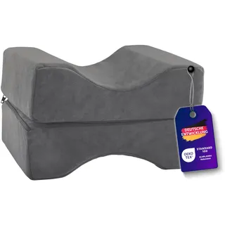 Traumnacht orthopädisches Kniekissen mit viscoelastischem Schaumkern und hautsympathischem Mikorplüsch Bezug, Öko-Tex zertifiziert, produziert nach deutschem Qualitätsstandard