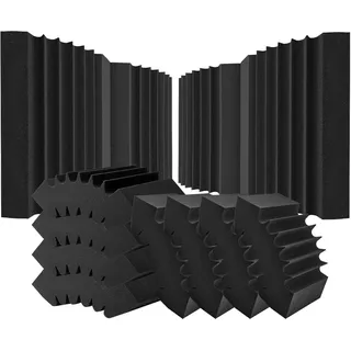 Vevor Akustikpaneel VEVOR Schwarz 4 St. 42 x 16 x 30 cm