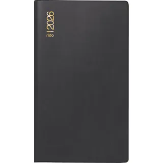 Rido rido/idé Taschenkalender Mod. Miniplaner d 15 2026 | A6, Kunststoff, schwarz