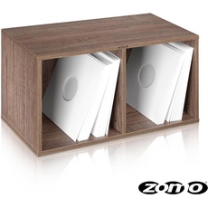 Zomo VS-Box 200 (Platten), CD- & Schallplatten Aufbewahrung, Braun