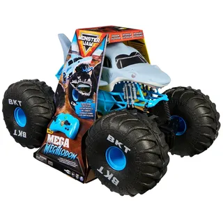 Monster Jam Monster Jam, offizieller Ferngesteuerter Gelände-Monster Truck Mega Megalodon, über 60cm hoch, im Maßstab 1:6, Kinderspielzeug für Jungen und Mädchen