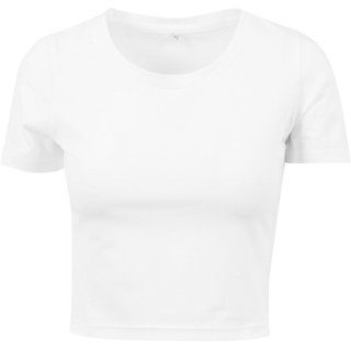 Build Your Brand Damen By042-ladies Cropped Tee T-Shirt, Weiß, L EU