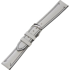 Morellato Unisex-Armband, Kollektion manuFATTI, Modell Fontana, echtes Kalbsleder, A01 x 4540A61, Weiß, 18mm, Armband