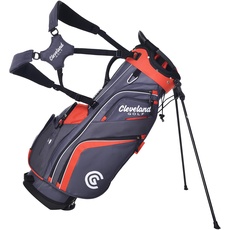 Cleveland Golf Unisex-Erwachsene CG Standbag Tasche mit Standfunktion, Charcoal/Rot, Large