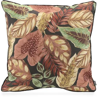 Dekokissen H.O.C.K. "Tropical" Gr. 3, bunt (rostbraun, schwarz, terrakotta, gemustert), B:60cm H:10cm L:60cm, Polyacryl, Dekokissen_Sitzkissen_Kissenhüllen, Dekokissen, Kissenhülle mit Füllung, 1 Stück