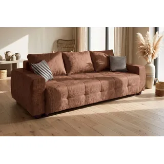 OTTO home Schlafcouch Mikrofaser 2-Sitzer KaffeeBraun