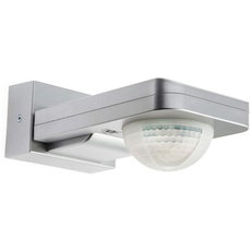 HUBER Motion 6 Infrarot Bewegungsmelder 360° mit 3 Sensoren und Matrixlinsen - IP65 Bewegungsmelder LED geeignet I inkl. Unterkriechschutz & Bereichsbegrenzung, Wand-/Deckenmontage, Silber