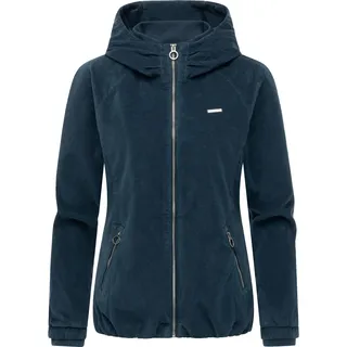 Bomberjacke RAGWEAR "Bomberjacke Dizzie Cordy YOUMODO", Damen, Gr. XS, grün (petrol), Obermaterial: 98% Baumwolle CO. 2% Elasthan EL.  Obermaterial: Futter: 100% Polyester PES., lässig geschnitten hüftlang, hoch geschlossener Ausschnitt, Ärmel ohne Ärmelschlitz Bündchen, Jacken Bomberjacke, Cordjacke mit verstellbarer Kapuze