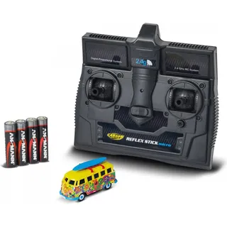 CARSON RC-Auto VW T1 Bus Flower Power 4CH RTR blau (500504150)