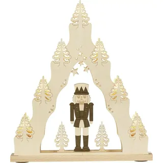 Lichterspitze Nussknacker mit elektrischer Beleuchtung BxHxT 38,0x43,0x4,5cm NEU