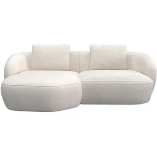flexlux »Torino, rund, L-Form, Sofa-Ecke mit Recamiere, Longchair-Sofa« Modernes, organisches Sofa-Design, Kaltschaum, Wellenunterfederung,