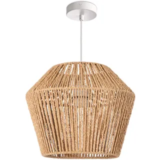 Paco Home Pendelleuchte »Pinto«, 1 flammig, Leuchtmittel E27   ohne Leuchtmittel, Deckenlampe aus Aluminium und Papier, Ø Schirm ca. 33 cm, Fassung E27, beige