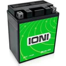 IONI IB14L-A2 12V 14Ah AGM Batterie kompatibel mit YB14L-A2 versiegelt/wartungsfrei Motorradbatterie