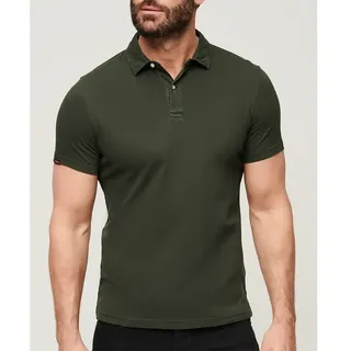 Superdry Studios Jersey Langarm-polo - Surplus Goods Olive Green - 2XL