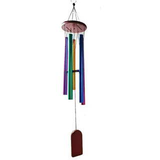 Lachineuse – Regenbogen-Windspiel – Holz- und Metallröhren – Chinesisches Japanisches Metallspiel – Mehrfarbig – Ideal für draußen, drinnen, Gärten – Zen-Feng-Shui-Atmosphäre
