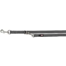 Trixie Premium adjustable leash double-layered XS: 2.00 m/10 mm graphite