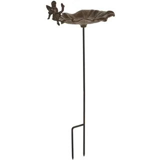 Beliani Garten-Vogeltränke Braun Magpie , Metall , 27x65x27 cm , Dekoration, Gartendeko