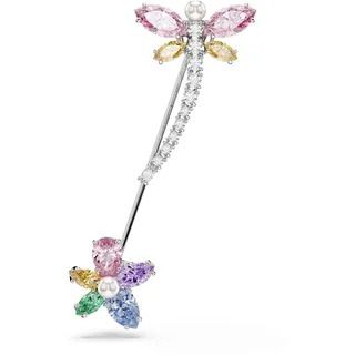 Swarovski x Ariana Grande Brosche, Verschiedene Schliffe, Libelle, Mehrfarbig, Rhodiniert