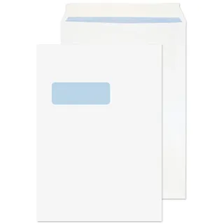 Blake Everyday | Briefumschläge C4 (324 x 229 mm) mit Fenster | 250 Stück | 100 g/m2 | PEFC-zertifiziert | selbstklebend Weiße Umschläge | Bürobedarf | Briefumschläg/Kuvert in Weiße (23892)