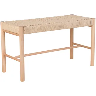 House Nordic Bank ABANO Holz mit geflochtener Sitzfläche 80 cm Sitzbank