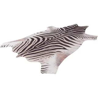 Obsession Fellteppich »my Toledo 192« fellförmig 5 mm Höhe Kunstfell, gedruckte Zebra-Optik, ideal im Wohnzimmer & Schlafzimmer, schwarz