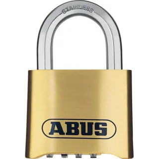 ABUS Zahlenschloss 180IB/50 - Vorhängeschloss aus Messing wetterfest - mit individuell einstellbarem Zahlencode - ABUS-Sicherheitslevel 5 - Messingfarben