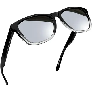 Joopin Rechteckige Sonnenbrille Verspiegelt Silber Retro Polarisierte Sonnenbrille Herren Spiegel Damen Brille UV400 zum Fahren Wandern (Schwarz Silber)