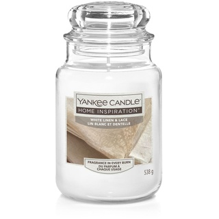 yankee candle home inspiration Yankee Candle Duftkerze Großes Glas White Linen & Lace 538 g, weiß