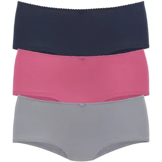 Vivance Panty, (3er-Pack), aus weicher Rippware, mit zartem Röschen vorn, bunt